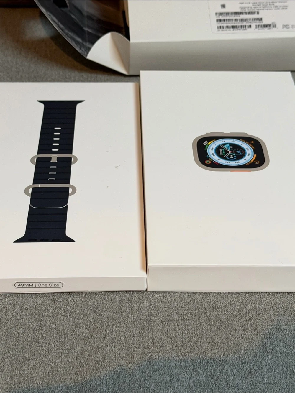 Apple Watch Ultra 49mm Titanium Case with Midnight Blue Strap